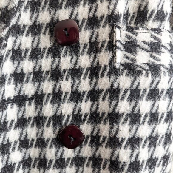 Le Chateau Black and White Houndstooth Coat - Picture 5 of 10